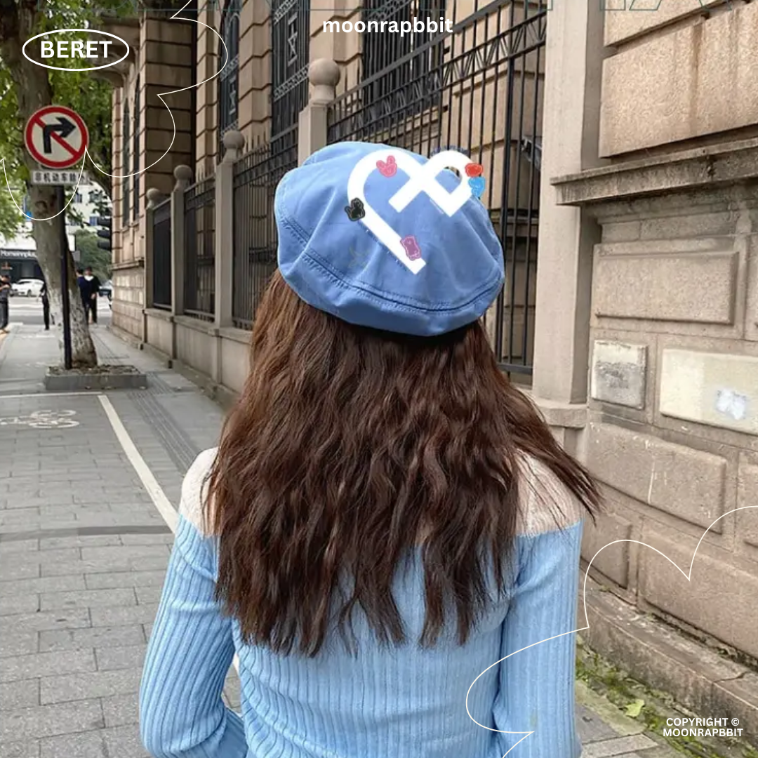 BERET HAT: PLAVE