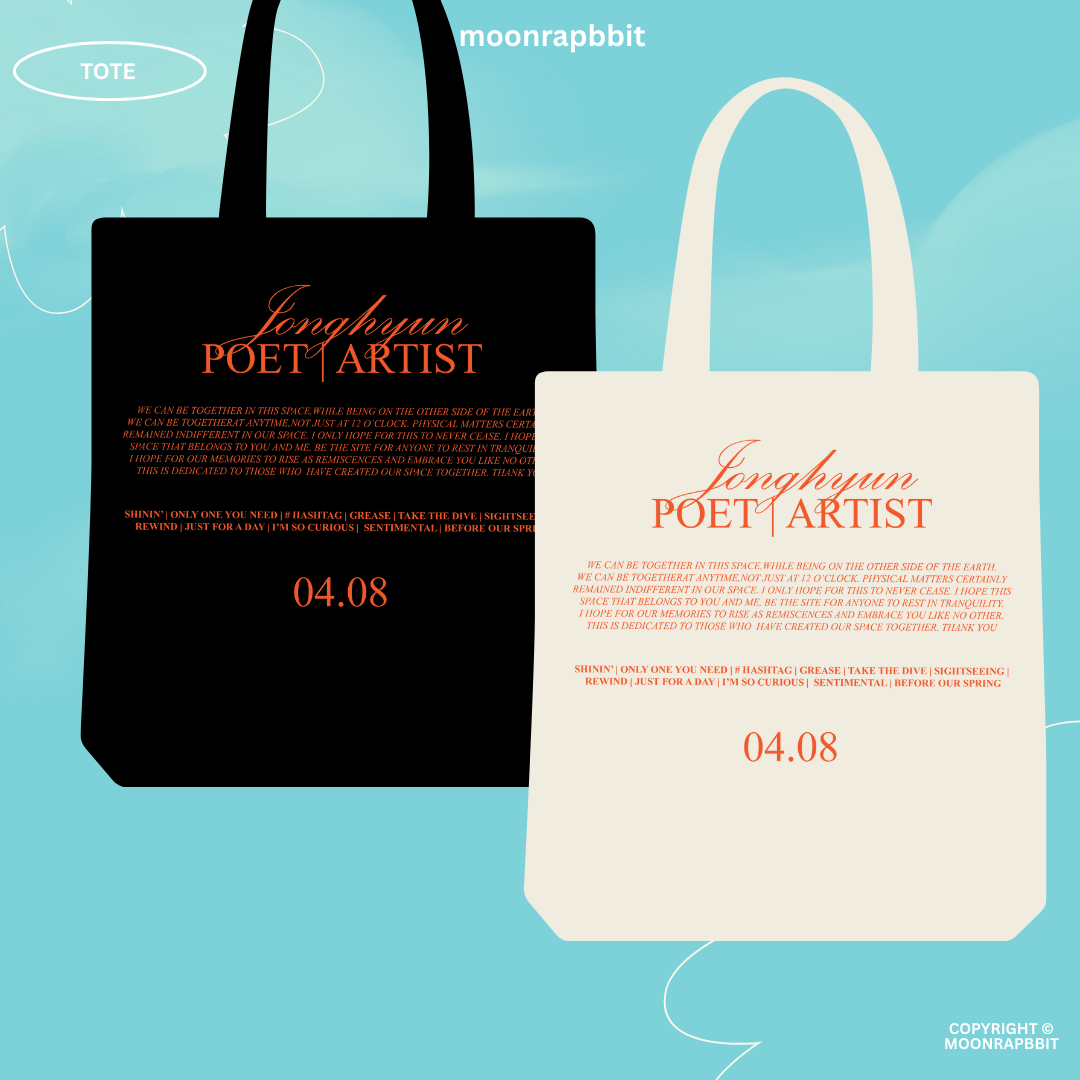TOTE: SHINee_Jonghyun Poet Artist